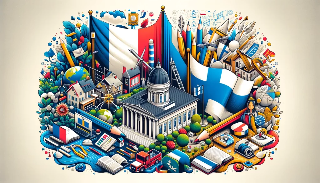 DALL·E-2024-02-20-15.15.27-Create-a-banner-image-that-showcases-the-educational-collaboration-between-France-and-Finland-featuring-a-balance-of-simplicity-and-recognizability.-