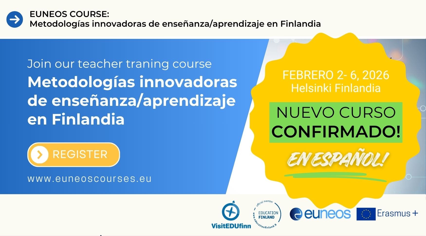 Metodologias innovadoras Curso en Finlandia VisitEDUfinn metodologias Innovadoras Curso Erasmus en Finlandia